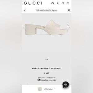 Gucci women’s rubber slide sandal